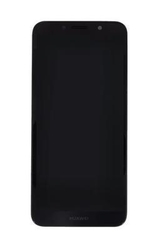 Přední kryt Huawei Y5P Midnight Black / černý + LCD + dotyková deska, Originál