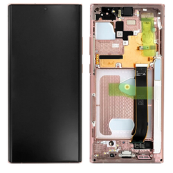 Přední kryt Samsung N986 Galaxy Note 20 Ultra Mystic Bronze + LCD + dotyková deska, Origin