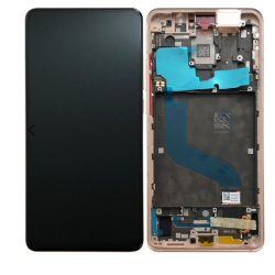 Přední kryt Xiaomi Mi 9T, Mi 9T Pro Gold / zlatý + LCD + dotyková deska, Originál