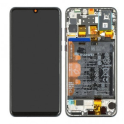 Přední kryt Huawei P30 Lite 2020 Black / černý + LCD + dotyková deska, Originál
