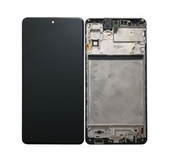 Přední kryt Samsung M515 Galaxy M51 White / bílý + LCD + dotyková deska, Originál