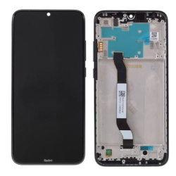 Přední kryt Xiaomi Redmi Note 8 Black / černý + LCD + dotyková deska, Originál