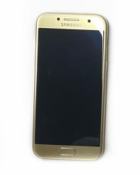 Přední kryt Samsung A320 Galaxy A3 2017 Gold / zlatý + LCD + dotyk - SWAP, Originál