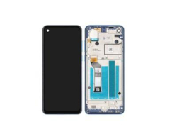 Přední kryt Motorola One Vision, XT1970 Blue / modrý + LCD + dotyková deska, Originál