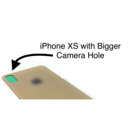 Zadní kryt Apple iPhone XS Gold / zlatý - větší otvor pro sklíčko kamery