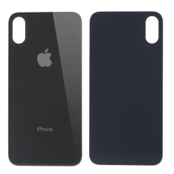 Zadní kryt Apple iPhone X Black / černý - větší otvor pro sklíčko kamery