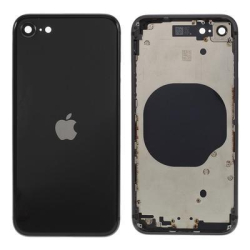 Zadní kryt Apple iPhone SE 2020 Black / černý + sklíčko kamery +