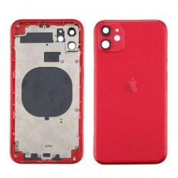 Zadní kryt Apple iPhone 11 Red / červený + sklíčko kamery + střed