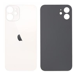 Zadní kryt Apple iPhone 12 White / bílý - větší otvor pro sklíčk