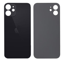 Zadní kryt Apple iPhone 12 Black / černý - větší otvor pro sklíč