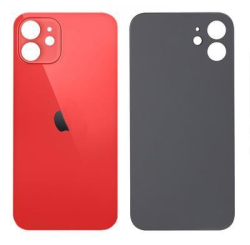 Zadní kryt Apple iPhone 12 mini Red / červený - větší otvor pro sklíčko kamery