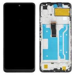 Přední kryt Huawei P Smart 2021 Midnight Black / černý + LCD + dotyková deska, Originál