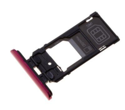 Držák SIM + microSD Sony Xperia 5, J9210 Red / červený, Originál