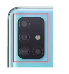 Sklíčko kamery Samsung A715 Galaxy A71 Black / černé, Originál