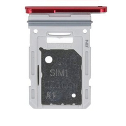Držák SIM + microSD Samsung G781 Galaxy S20 FE 5G Red / červený