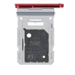 Držák SIM + microSD Samsung G781 Galaxy S20 FE 5G Red / červený, Originál
