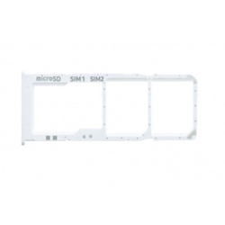 Držák SIM + microSD Samsung A025G Galaxy A02s White / bílý (Serv