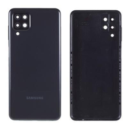 Zadní kryt Samsung A125 Galaxy A12 Black / černý + sklíčko kamery, Originál