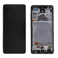Přední kryt Samsung A725 Galaxy A72 Black / černý + LCD + dotyková deska, Originál