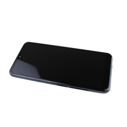 Přední kryt LG Q60 LMX525EAW Black / černý + LCD + dotyková deska, Originál