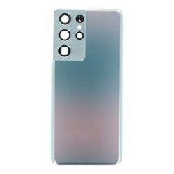 Zadní kryt Samsung G998 Galaxy S21 Ultra Silver / stříbrný + sklíčko kamery, Originál