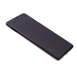 Přední kryt Huawei P30 New version Black / černý + LCD + dotyková deska, Originál