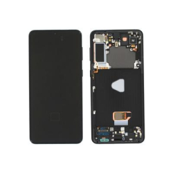 Přední kryt Samsung G996 Galaxy S21+ Phantom Black / černý + LCD + dotyková deska, Originá
