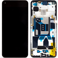 Přední kryt Realme GT 5G Black / černý + LCD + dotyková deska, Originál