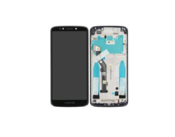 Přední kryt Motorola G6 Play Black / černý + LCD + dotyková deska, Originál