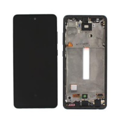 Přední kryt Samsung A525, A526 Galaxy A52 5G Black / černý + LCD + dotyková deska, Originá