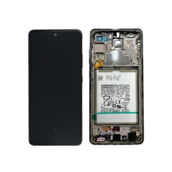 Přední kryt Samsung A525, A526 Galaxy A52 5G White / bílý + LCD + dotyková deska, Originál