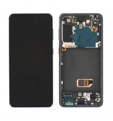 Přední kryt Samsung G991 Galaxy S21 Grey / šedý + LCD + dotyková