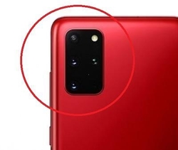 Krytka kamery Samsung G985 Galaxy S20 Plus Red / červená + sklíč