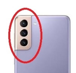 Krytka kamery Samsung G996 Galaxy S21+ Purple / fialová + sklíčk