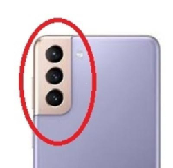 Krytka kamery Samsung G996 Galaxy S21+ Purple / fialová + sklíčko, Originál