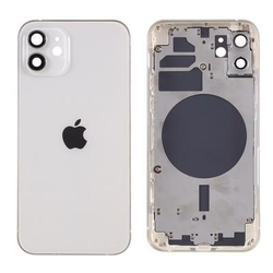 Zadní kryt Apple iPhone 12 White / bílý + sklíčko kamery + střed