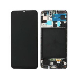 Přední kryt Samsung A505 Galaxy A50 Black / černý + LCD + dotyková deska, Originál