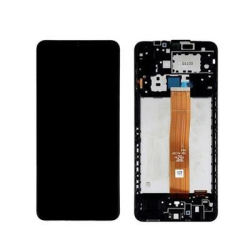 Přední kryt Samsung A127 Galaxy A12 Nacho Black / černý + LCD +