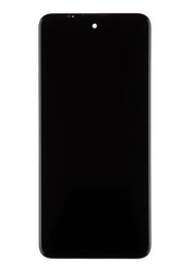 Přední kryt Motorola E30, E40 Black / černý + LCD + dotyková deska, Originál