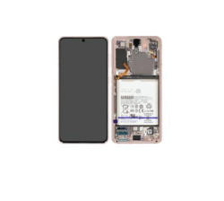 Přední kryt Samsung G991 Galaxy S21 Violet / fialový + LCD + dotyková deska, Originál