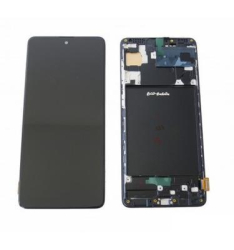 Přední kryt Samsung A715 Galaxy A71 Black / černý + LCD + dotyková deska, Originál