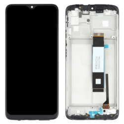 Přední kryt Xiaomi Poco M3 Black / černý + LCD + dotyková deska, Originál