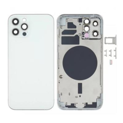 Zadní kryt Apple iPhone 12 Pro Max Silver / stříbrný + sklíčko kamery + střed