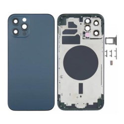 Zadní kryt Apple iPhone 12 Pro Max Blue / modrý + sklíčko kamery + střed