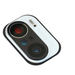 Krytka kamery Xiaomi Poco F3 White / bílá + sklíčko, Originál