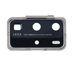 Krytka kamery Huawei P40 Pro Silver / stříbrná + sklíčko, Originál