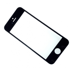 Sklíčko LCD Apple iPhone 5 Black / černé + OCA lepidlo + rámeček
