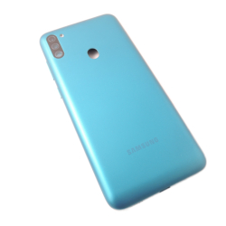 Zadní kryt Samsung M115 Galaxy M11 Blue / modrý + sklíčko kamery, Originál