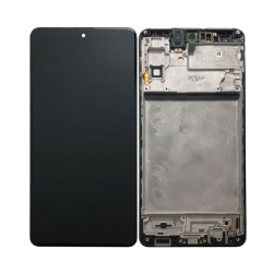 Přední kryt Samsung M515 Galaxy M51 Black / černý + LCD + dotyková deska, Originál