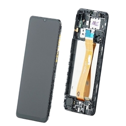 Přední kryt Samsung A022 Galaxy A02 Black / černý + LCD + dotyko